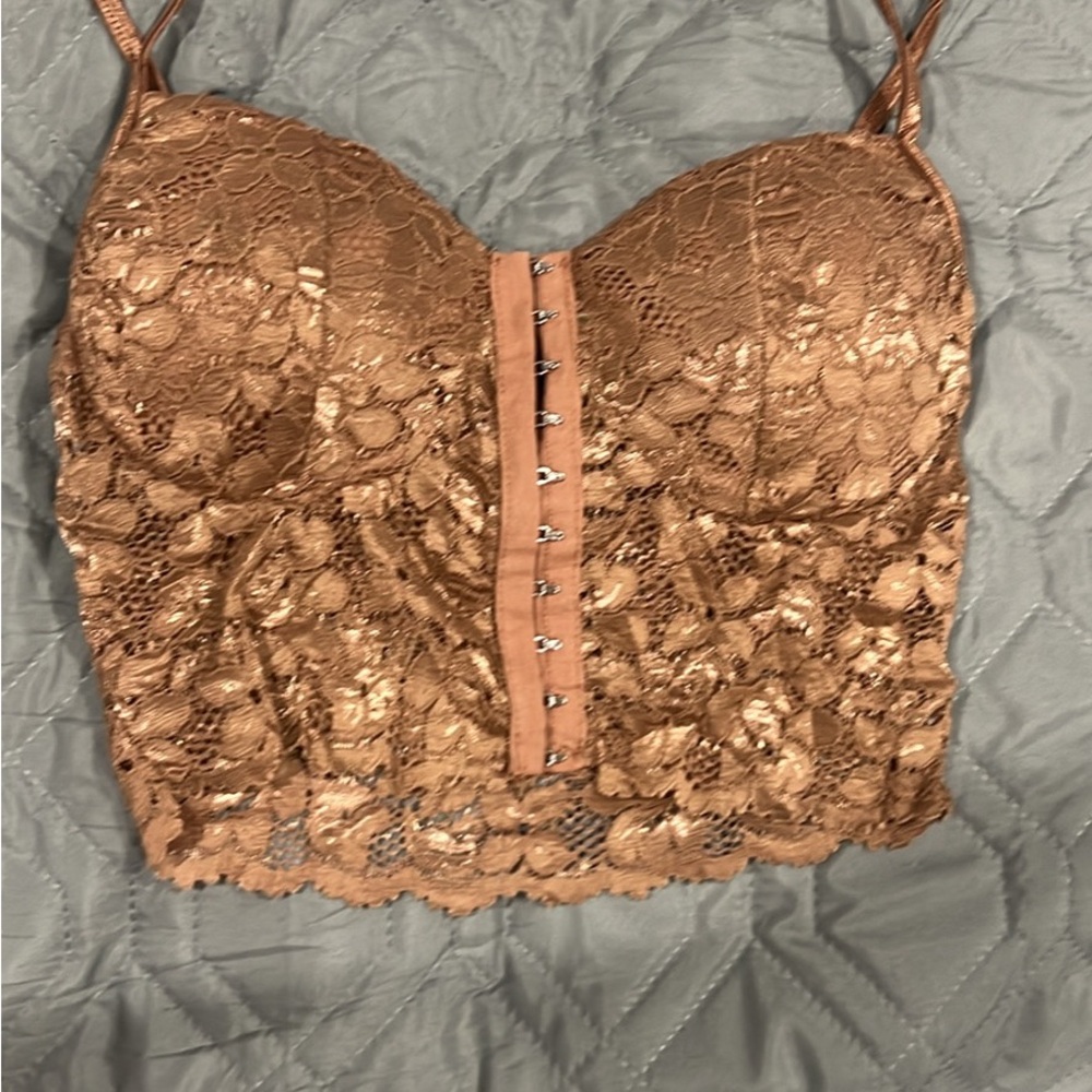 Bozzolo Lace Top in Brown